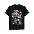 thumbnail image 1 of Men's Cool Tiger Art Graphic T-Shirt - 100% Cotton 180gsm Breathable Summer Tee with Vibrant Orange & White Tiger Print, Loose Fit Round Neck Casual Shirt for Outdoor & Daily Wear (S-XXXL), 1 of 6