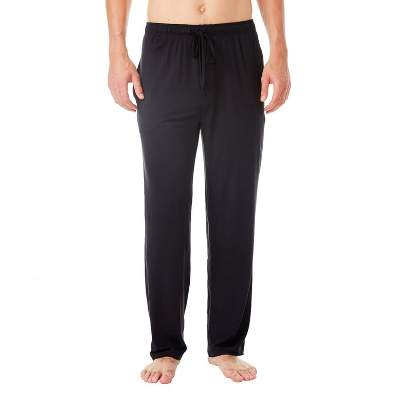 Men s CoolKeep Solid Performance Sleep Pants Black Walmart