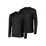 Hanes Sport Cool DRI Men's Performance Long Sleeve T-Shirt, Value 2-Pack Black S