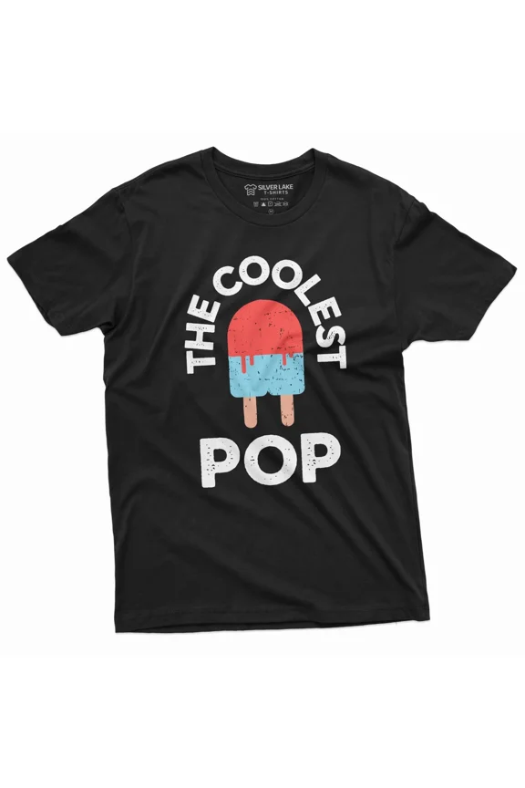Men's Coolest Pop Tee Shirt Fathers day Grandpa Papa Tee Shirt Pops Gift Tee