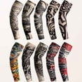 thumbnail image 1 of Men's Cooling Arm Sleeves Long Fingerless Arm Cover Anti Slip UV Protection, 1 of 4