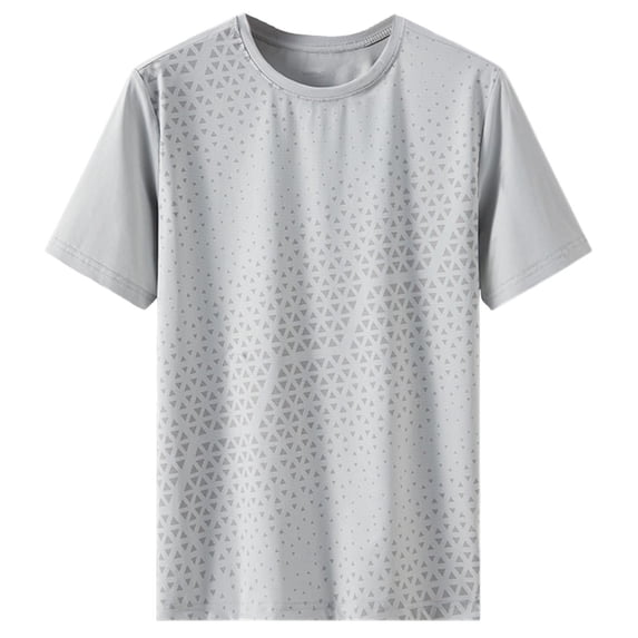 Men's Cooling Athletic T-Shirt Short Sleeve Print Crew Neck Shirt Quick Dry Moisture Wicking Tee Workout Training Tops