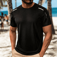 thumbnail image 1 of Men's Cooling Ice Silk Tee Summer Mesh Short Sleeve Top Quick Dry Lightweight Breathable Athletic Performance Workout Shirt, 1 of 6