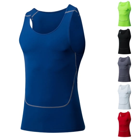 Men's Cooling Quick Dry Solid Color Sleeveless Tank Top Muscle Shirt for Gym Workout Fitness Training Casual Daily Streetwear Outfits | AESTIVO,Gray XL