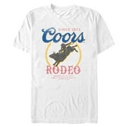 Mens Coors Distressed Cowboy Rodeo Graphic T-Shirt