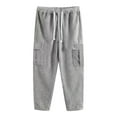 thumbnail image 1 of Men's Corduroy Casual Long Pants Loose Fit Wide Leg Pants Straight Sweatpants Elastic Waist Drawstring With Multi-Pocket, 1 of 6
