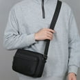 thumbnail image 1 of Men’s Corduroy Crossbody Chest Bag - Travel-Friendly Messenger Bag for Outdoor Sports, Hiking & Daily Commute - Spacious & Durable Shoulder Bag for Essentials, Black2, 1pc, 1 of 6