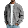 thumbnail image 1 of Men's Corduroy Jacket Casual Long Sleeve with Pockets, Fashionable Everyday Wear Jacket for Holiday & Gifts, 1 of 8