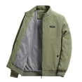 thumbnail image 1 of Men's Corduroy Jacket Coat Long Sleeve Lapel Collar Zip Up Jacket Fall Winter Casual Warm Coats Solid Pockets Jacket Outdoor Windbreaker, 1 of 3