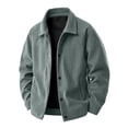 thumbnail image 1 of Men's Corduroy Jacket Fall Casual Button Down Jacket with Notched Collar & Side Pockets Relaxed Fit Outerwear, 3XL, 1 of 9