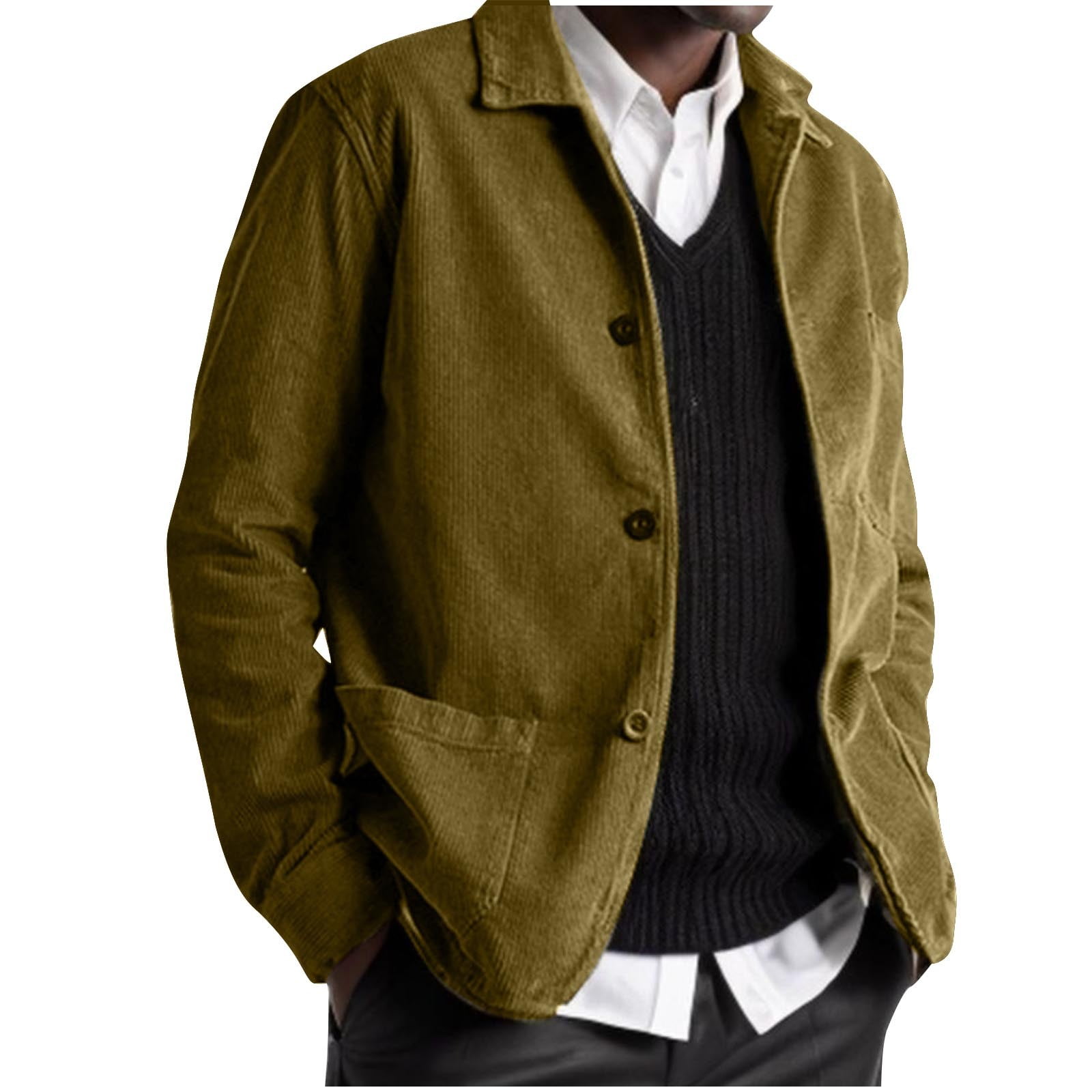 BCBGENERATION Women's Long Corduroy Button Down Jacket - Stretchy Comfort With Pockets - View #2