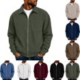 thumbnail image 1 of Men's Corduroy Jacket Sevevn Classic Soft Corduroy Zip Up Turn Down Collar Long Sleeve Chest Pocket Regular Fit Casual Coat Outwear for Daily Wear, 1 of 9