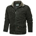 thumbnail image 1 of Men's Corduroy Jacket Winter Warm Padded Lamb Wool Workwear Coat Casual Fall Outerwear with Lapel Design, 1 of 2