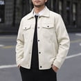 thumbnail image 1 of Men's Corduroy Outdoor Zip Jacket Solid Color Outdoor Climb Pocket Long Sleeve Jackets Soft Breathable Warm Layer for Men, 1 of 5