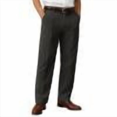 Men's Corduroy Pants Dressy Vintage Pleated Casual Straight Leg Slacks Relaxed Fit Suit Button Trousers (33, Army Green)