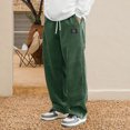 thumbnail image 1 of Men's Corduroy Pants with Pockets Mens Pants Relaxed Fit Mens Wide Leg Sweatpants Mens Jogger Pants Sweat Pants for Men, 1 of 4