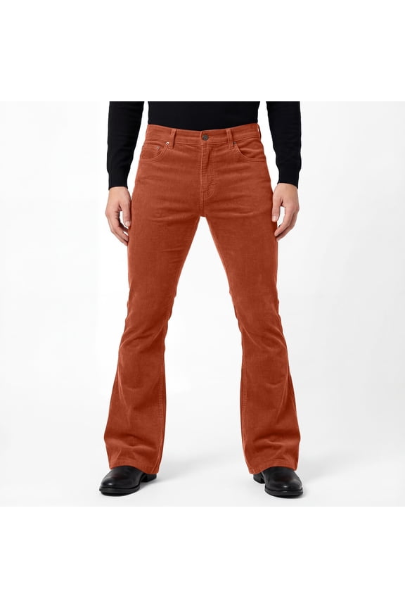 Men's Corduroy Relaxed Vintage 60s 70s Bell Bottom Pants Stretch Fit Classic Comfort Flared Flares Retro Disco Pants 2026 Spring Summer Limited-time offer
