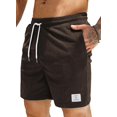 thumbnail image 1 of Men's Corduroy Shorts Casual Elastic Waist Drawstring Lightweight Summer Beach Shorts, 1 of 8