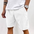 thumbnail image 1 of Men's Corduroy Shorts Vintage Elastic Waist Drawstring Lightweight Shorts with Pockets, 1 of 4