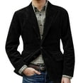 thumbnail image 1 of Men's Corduroy Sport Coat Blazer Slim Fit Dress Work Wear Corduroy Suit Jacket Long Sleeve Sport Coat Single Breasted Workout Tweed Mens Blazer Vintage Formal Blazer Dwelliawo Black XL, 1 of 6