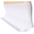 thumbnail image 1 of Men`s Core Value 10 Pack Over the Calf Socks, 6-12, White, 1 of 4