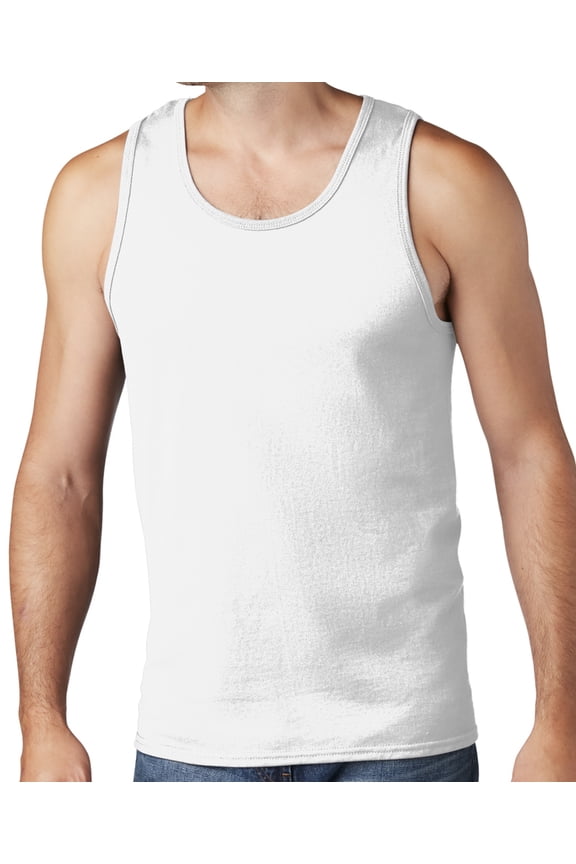 Men's Core Value Mid-weight Tanktop, 3XL White