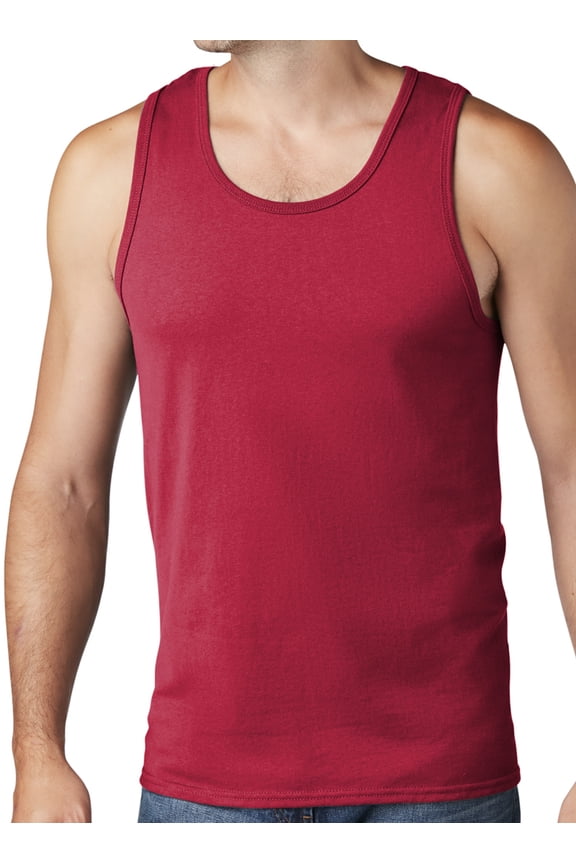 Men's Core Value Mid-weight Tanktop, 4XL Red