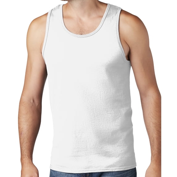Men's Core Value Mid-weight Tanktop, 4XL White