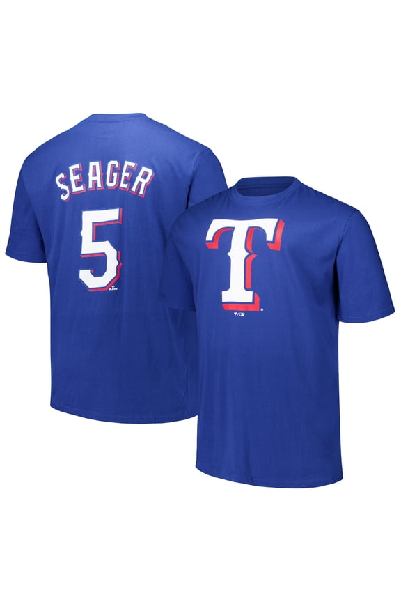 Men's Fanatics Corey Seager Royal Texas Rangers Big & Tall Name & Number T-Shirt
