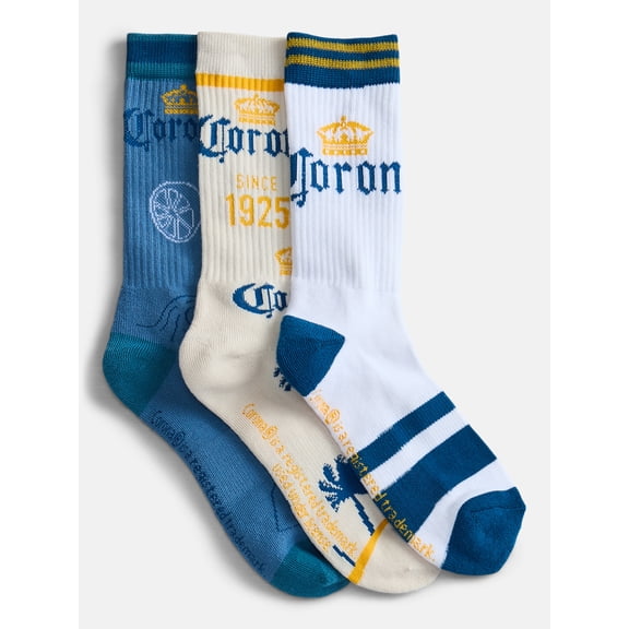 Corona Men's Socks, 3-Pack, Shoe Sizes 10-13
