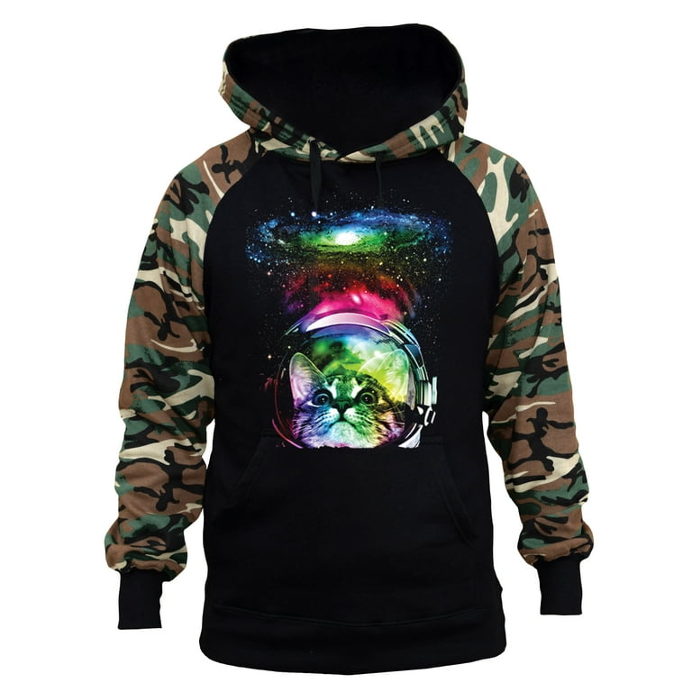 Camo top cat hoodie