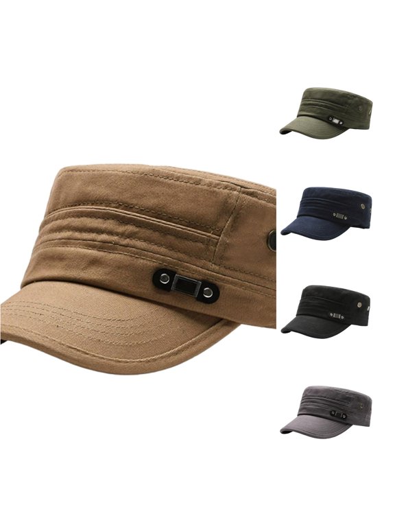 Men's Cot Ton Flat Cap / All Season Outdoor Fishing and Travel Hat Postal Service Hats M