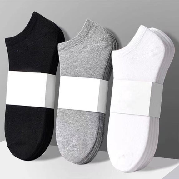 Men's Cotton Ankle Socks, 6 Pairs Work Athletic Running Moisture Wicking Athletic Socks