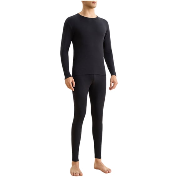 Men's Cotton Base Layer Long Johns Thermal Underwear Set Top and Bottom Winter Cold Weather Hunting and Skiing