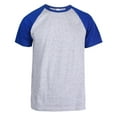 thumbnail image 1 of Men's Cotton Baseball T-Shirts Short Sleeve Crew Neck Classic Tee Shirt, Royal Blue/Heather Gray, Small, 1 Pack, 1 of 1