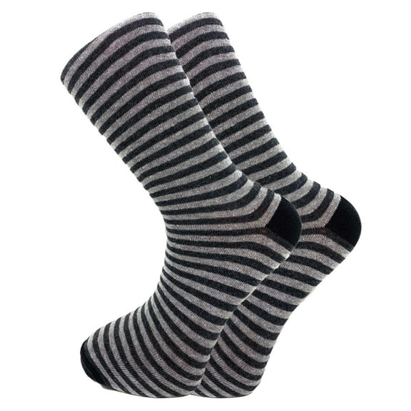 Men's Cotton Blend Crew Dress Socks, 5-Pack - Moisture Control & Comfort for Business Casual (Fits Shoe Size 6-12)