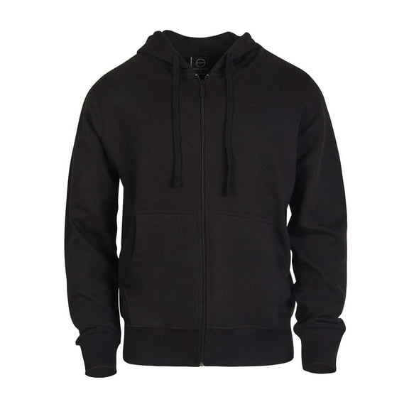 Men's Cotton Blend Lightweight Fleece Zip Up Hoodie Sweatshirt 3XL, Black