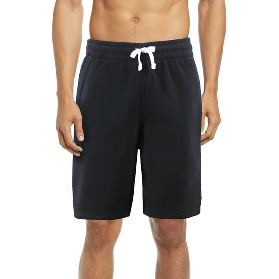 Men's Cotton Blend Soft Fleece Camo Pattern Drawstring Athletic Sweat Shorts (Black, X-Large)