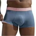 thumbnail image 1 of Men's Cotton Boxer Briefs - 2XL, Sky Blue, Breathable, Comfortable, Daily Wear, Machine Washable, Classic Style, 1 of 6