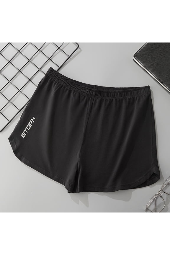 Men's Cotton Boxer Shorts Loose Fit Low Rise Soft Underwear for Summer Home & Lounge Wear, 2-Pack