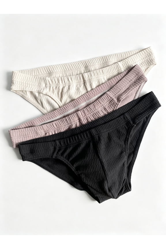 Men's Cotton Brief Underwear,Mid Rise Brief Soft Covered Waistband Moisture Wicking Men Briefs
