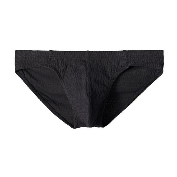 Men's Cotton Briefs Breathable Moisture-Wicking Lightweight Underwear Soft Close Fitting Pure Cotton Jacquard Solid Color Sexy Triangle Sports Underpants