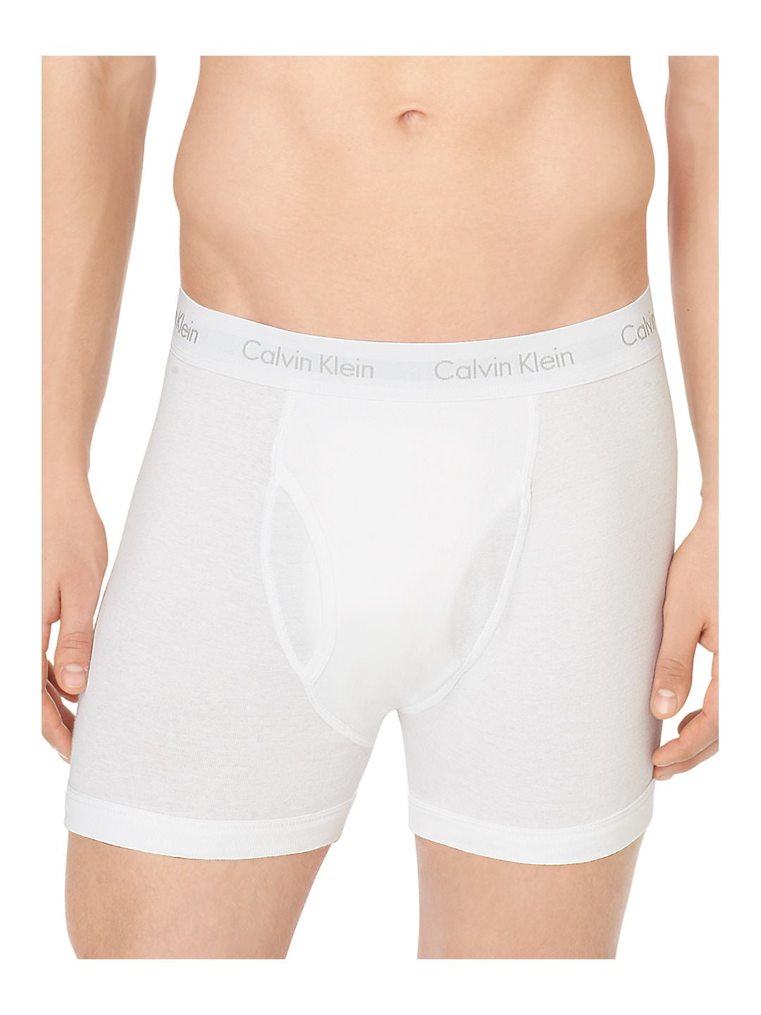 Calvin Klein Cotton Classics Boxer Briefs 3-Pack White NU3019-100 - Free  Shipping at LASC