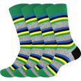 thumbnail image 1 of BambooMN Men's Colorful Cotton Design Novelty Dress Socks - Color 3 (4 Pairs) - 4 Pairs, 1 of 8