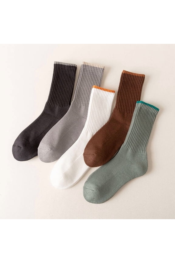 Men's Cotton Colorful Funky Crew Socks 5-Pack