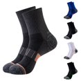thumbnail image 1 of Men's Cotton Crew Athletic Moisture Wicking Sports ZDNIXIAN – Low Cut Running Socks with Arch Support, Cushioned Sole & Heel Tab Black, 1 of 3