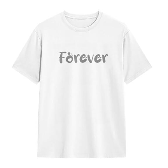 Men's Cotton Crew Neck Fashion T-shirts -- White, Small
