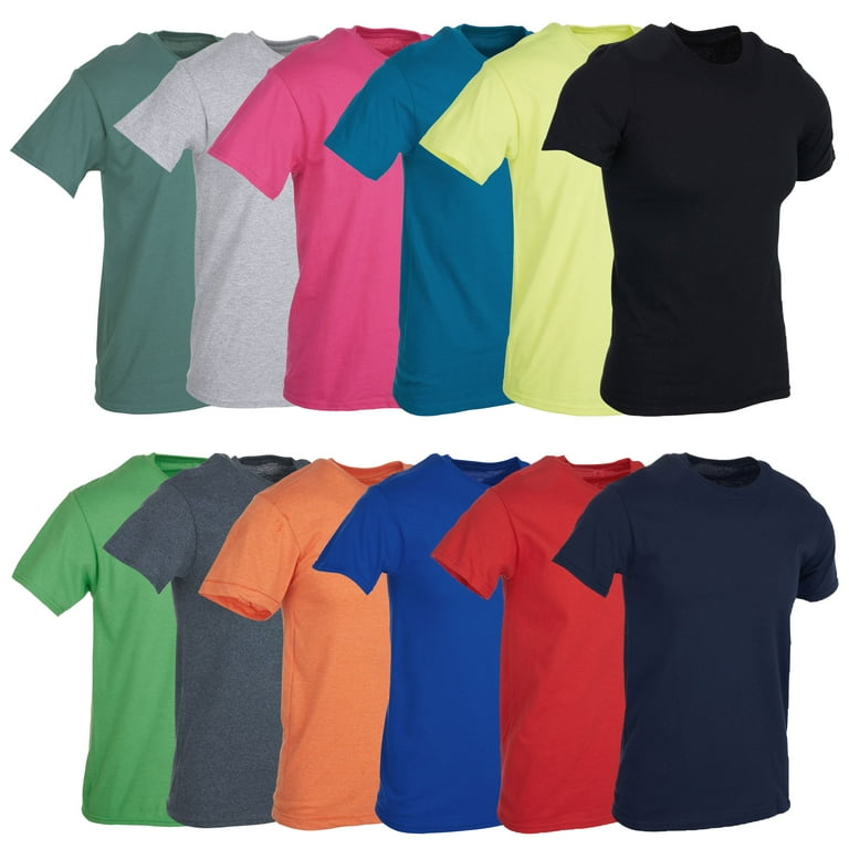Walmart's Men's 100% Cotton Crew Neck Short-Sleeve T-Shirts, 12