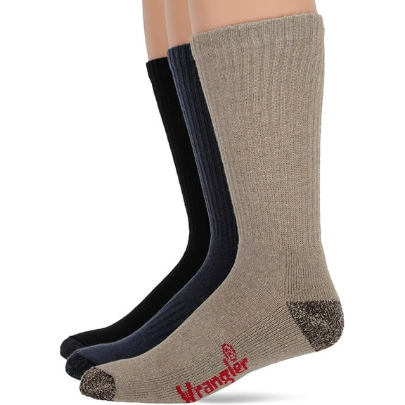 Men's Cotton Cushion Work Crew Boot Socks 3 Pack