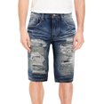 thumbnail image 1 of Men's Cotton Denim Light Faded Wash Ripped Distressed Casual Jean Shorts (Vintage, 32), 1 of 3